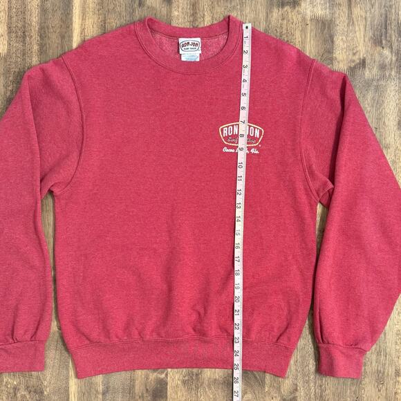 Ron Jon Surf Shop Cocoa Beach Jerzees Crewneck Sweatshirt Red Size Unisex Small - Picture 8 of 8